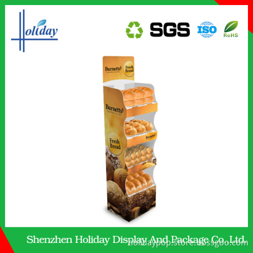 Hot Supermarket Customized Wholesale paper Cake stand box,snack candy bread display rack factory directly